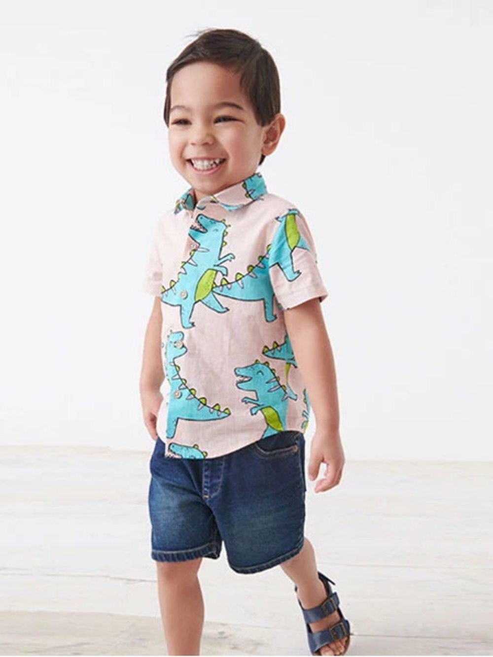 Next Boys Dinosaur Print Button-down | size 3-4 years - Picture 8 of 8